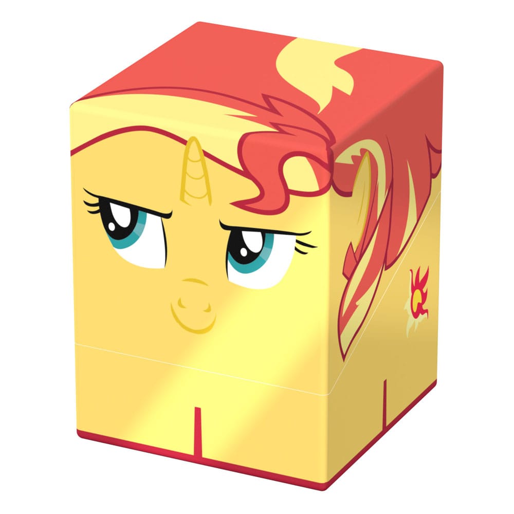 Squaroe Sunset Shimmer ouvert, montrant l'intérieur pour cartes TCG