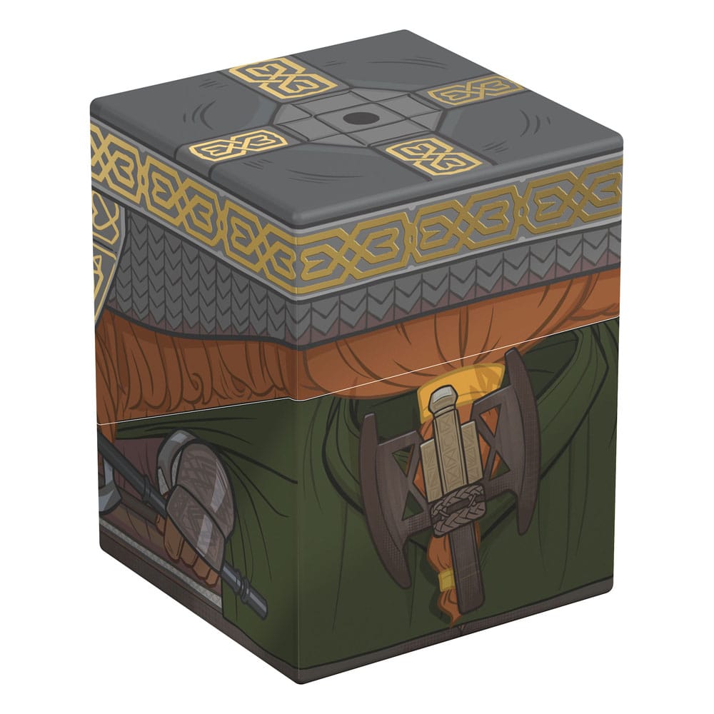 Squaroe Gimli inséré dans un Collectors Case Squaroes pour un rangement optimal
