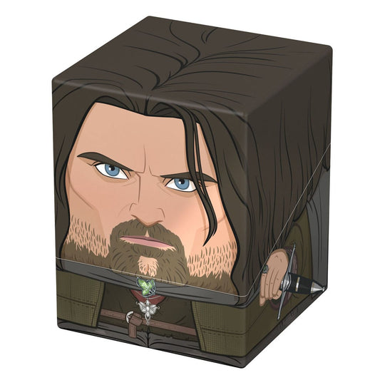 Squaroe Aragorn LOTR avec cartes à l'intérieur, montrant la capacité