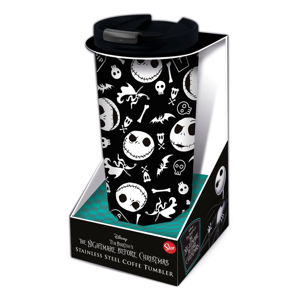 Gobelet de voyage isotherme Mr. Jack Skellington en métal, face de Jack