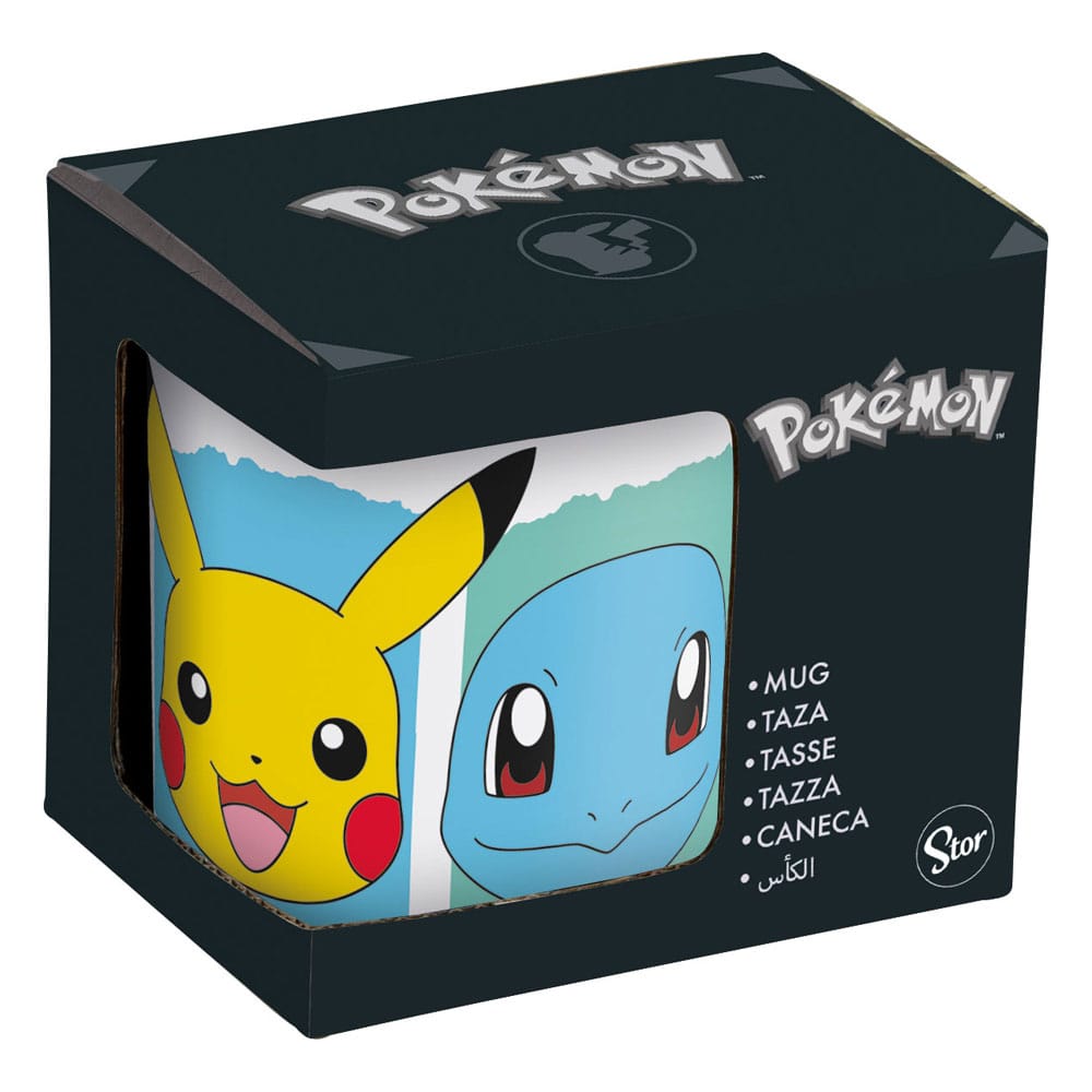 Mug Pokémon Face Partners officiel Stor 325 ml avec Pikachu et autres personnages sur fond blanc