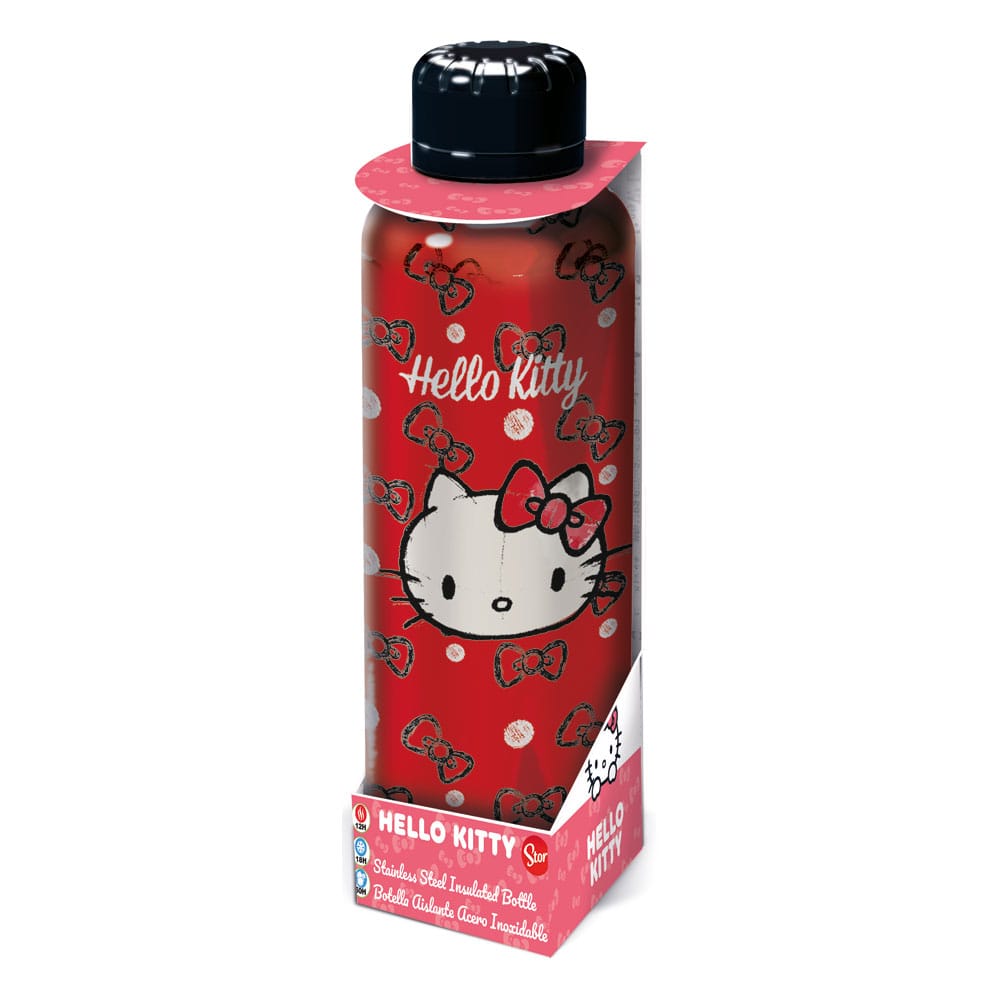 Bouteille métal Hello Kitty Sanrio 500ml Stor en acier inoxydable