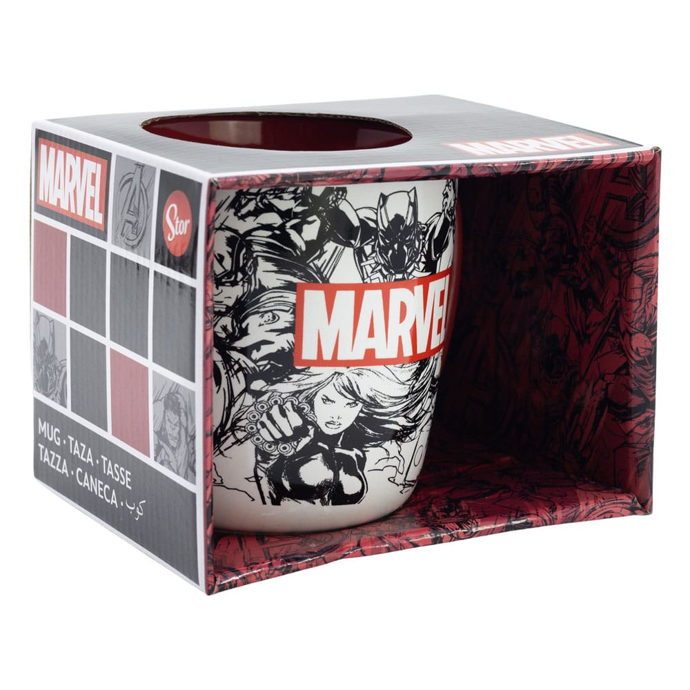 Mug Marvel Collage 380ml Stor - Vue de profil montrant la anse ergonomique