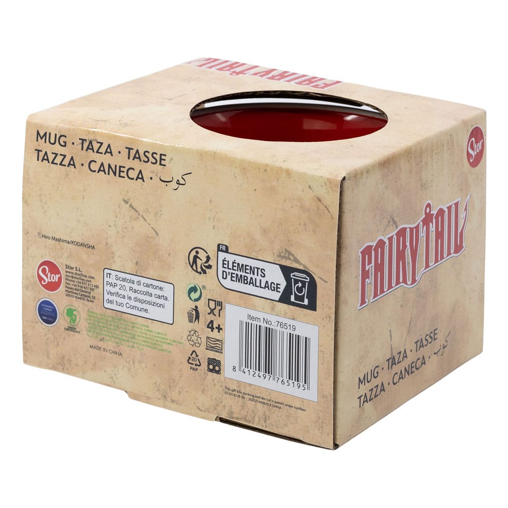 Mug Fairy Tail officiel Stor 355 ml, vue de dos montrant les détails de la licence