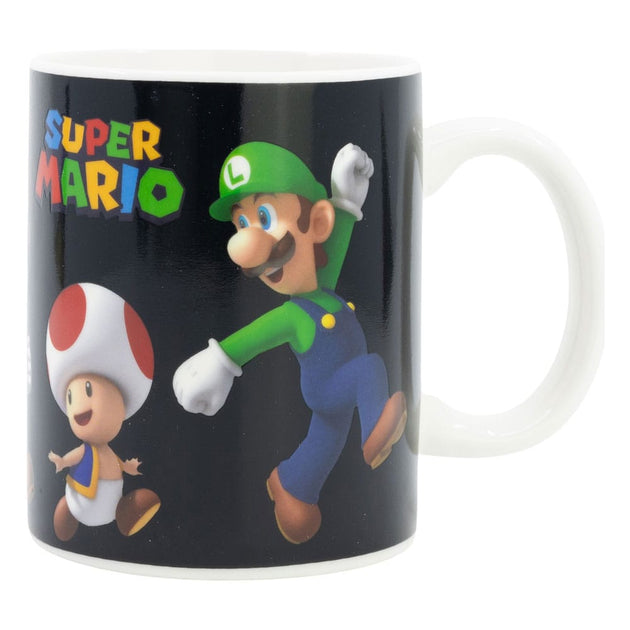 Mug Super Mario thermique vide, montrant le décor initial avant l'effet de chaleur.