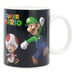 Mug Super Mario thermique vide, montrant le décor initial avant l'effet de chaleur.