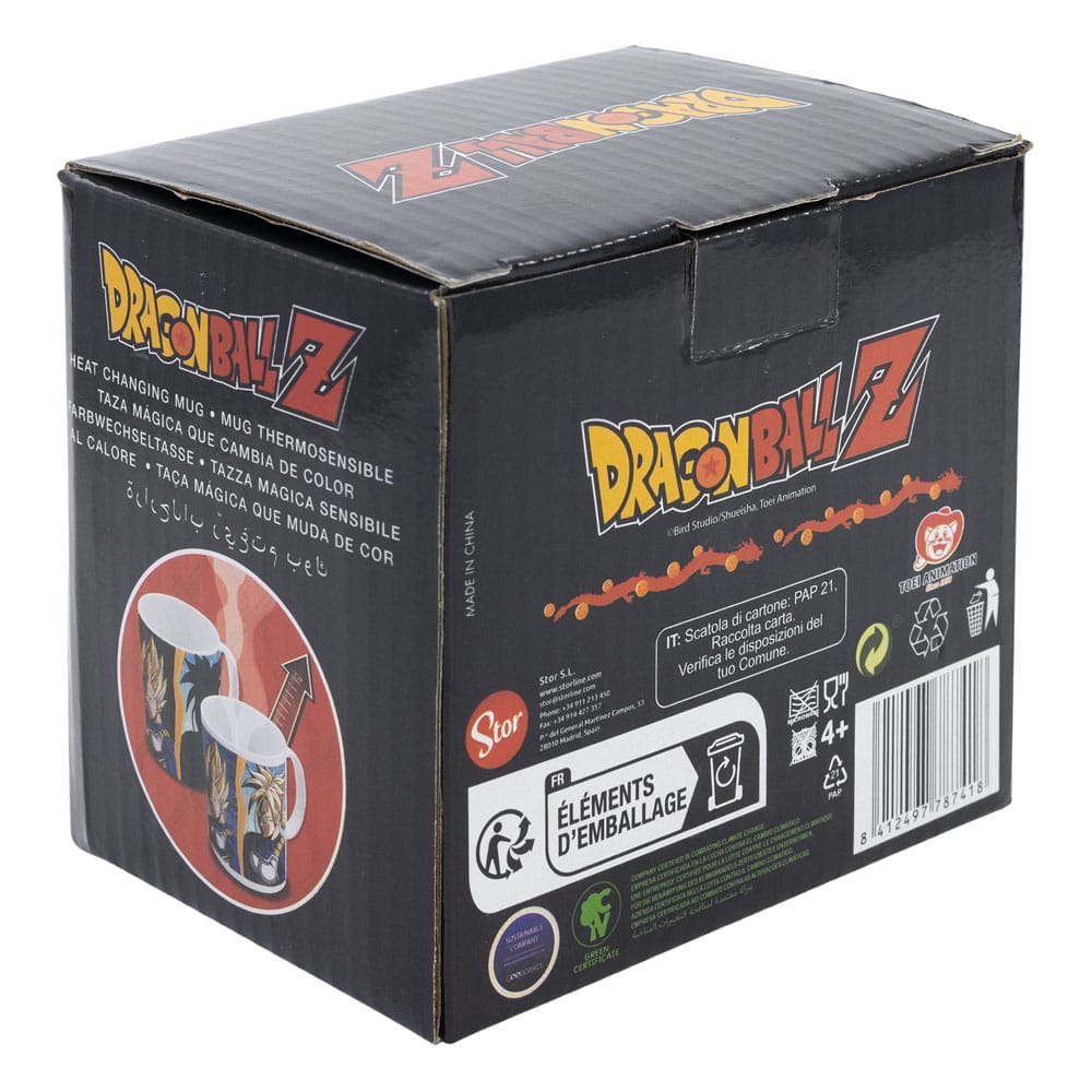 Mug Dragon Ball Z 325 ml Stor en céramique, montrant sa taille et son design activé