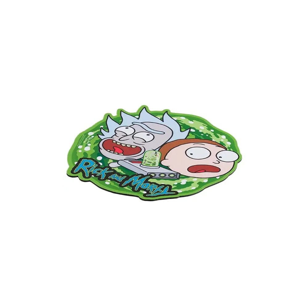 Détail du design Rick & Morty sur le tapis de souris Subsonic
