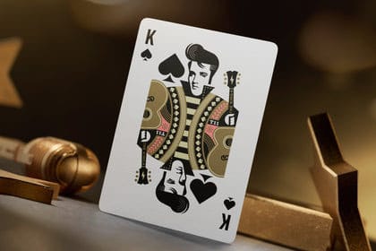 Dos des cartes Elvis Theory11 avec motif emblématique
