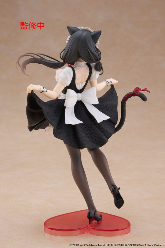 Statuette Kurumi Tokisaki de dos, avec les détails de la coiffure et de la robe