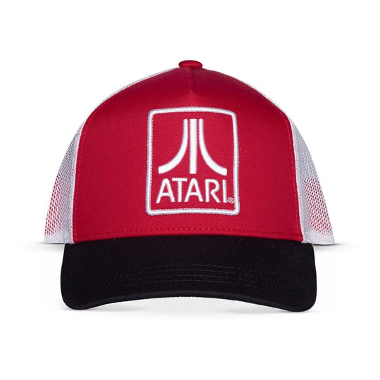 Casquette trucker Atari Classic Logo Difuzed vue de face, logo bien visible