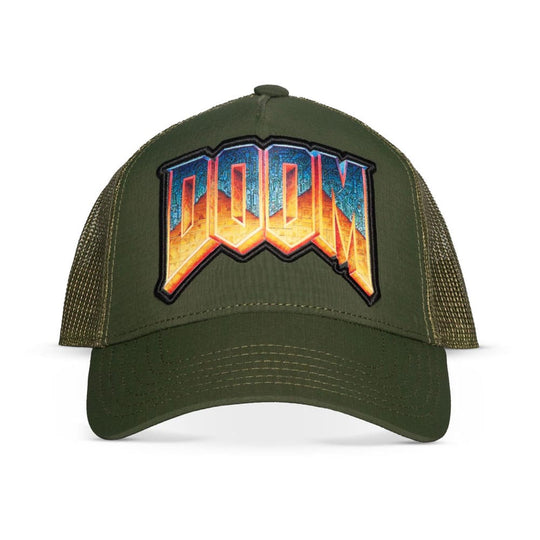 Casquette trucker Doom officielle Difuzed vue de face avec logo