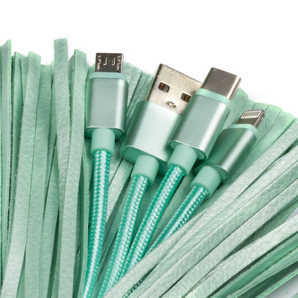 Détail du porte-clés Pusheen Tassel attaché au câble USB