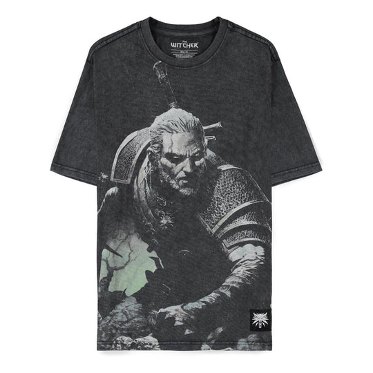 T-shirt The Witcher Geralt Washed Difuzed - Vue avant détaillée du design