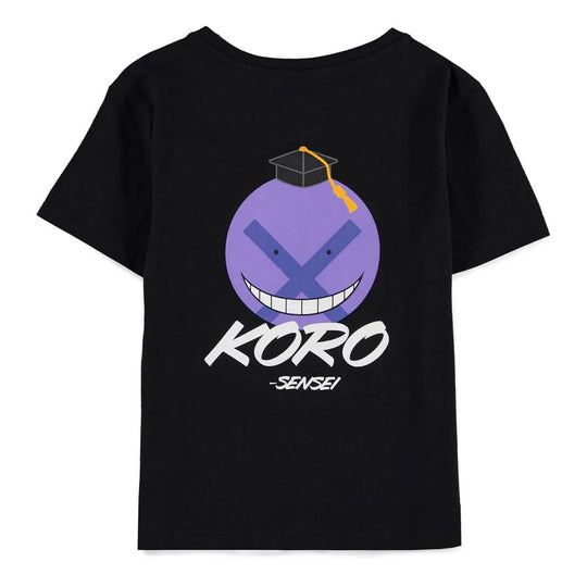 T-shirt enfant Assassination Classroom Koro Sensei Mistake Face violet Difuzed taille 158-164