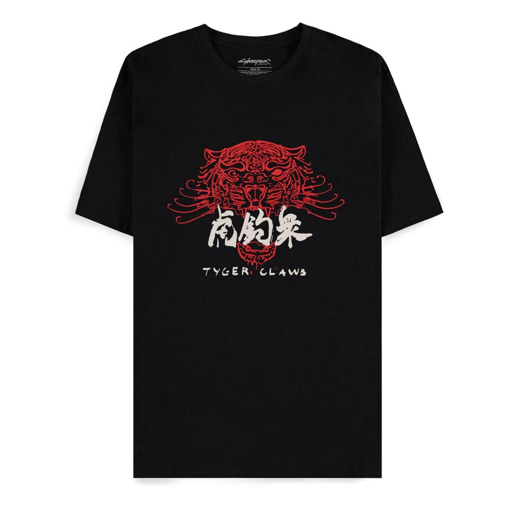 T-shirt Cyberpunk 2077 Tiger Claws officiel Difuzed (L) - Vue avant
