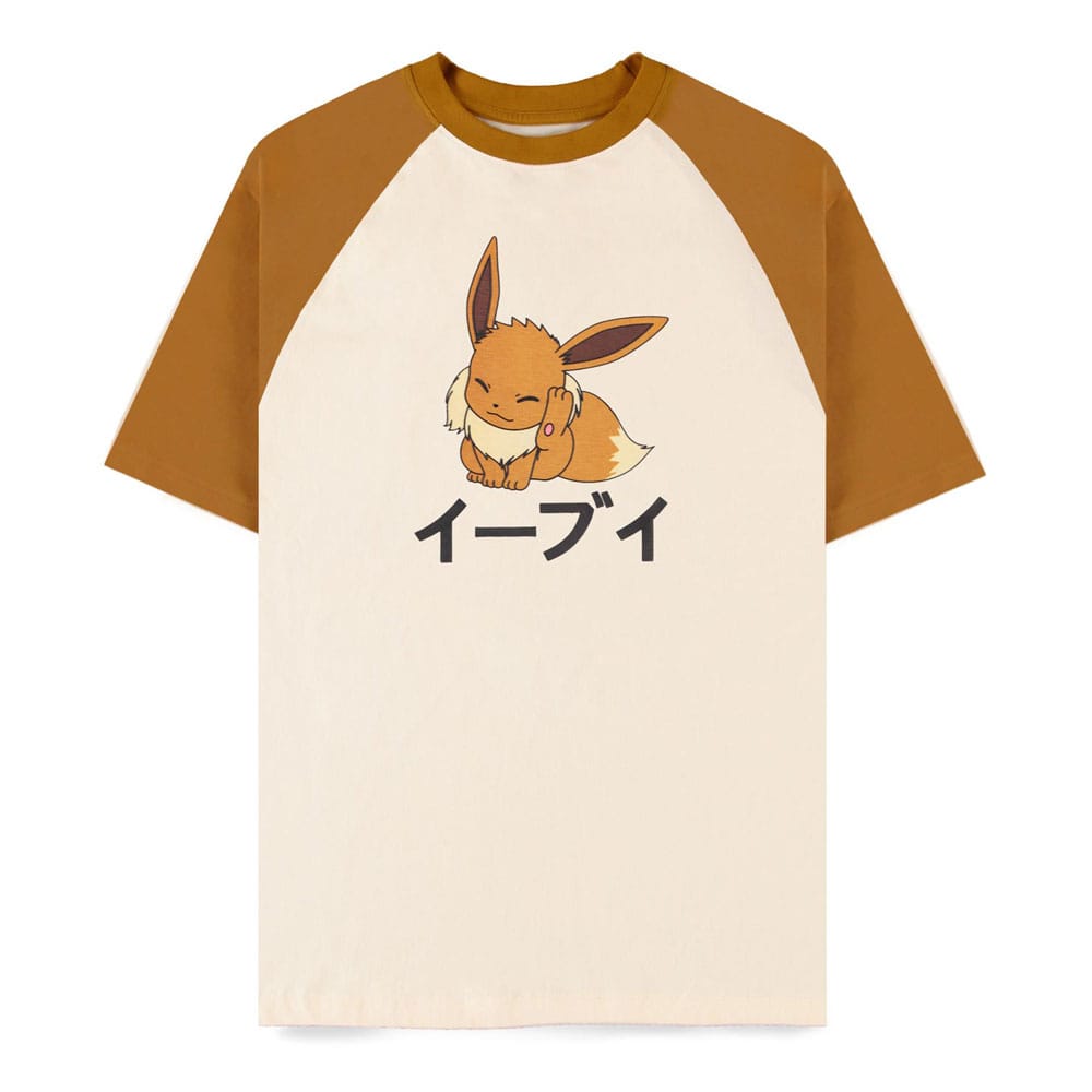 T-shirt Pokémon Èvoli taille S, vue de face, illustration détaillée d'Èvoli