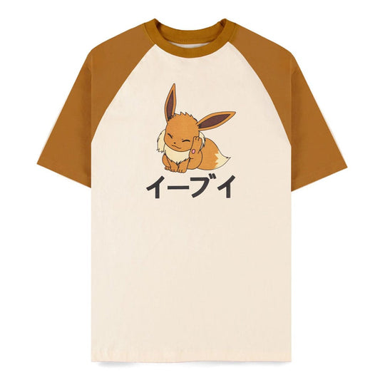 T-shirt Pokémon Èvoli taille S, vue de face, illustration détaillée d'Èvoli