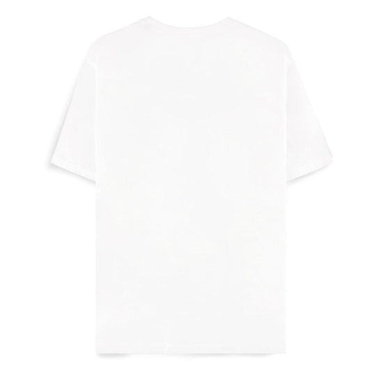 Détail du motif Mew sur le T-shirt Pokémon Difuzed, licence officielle