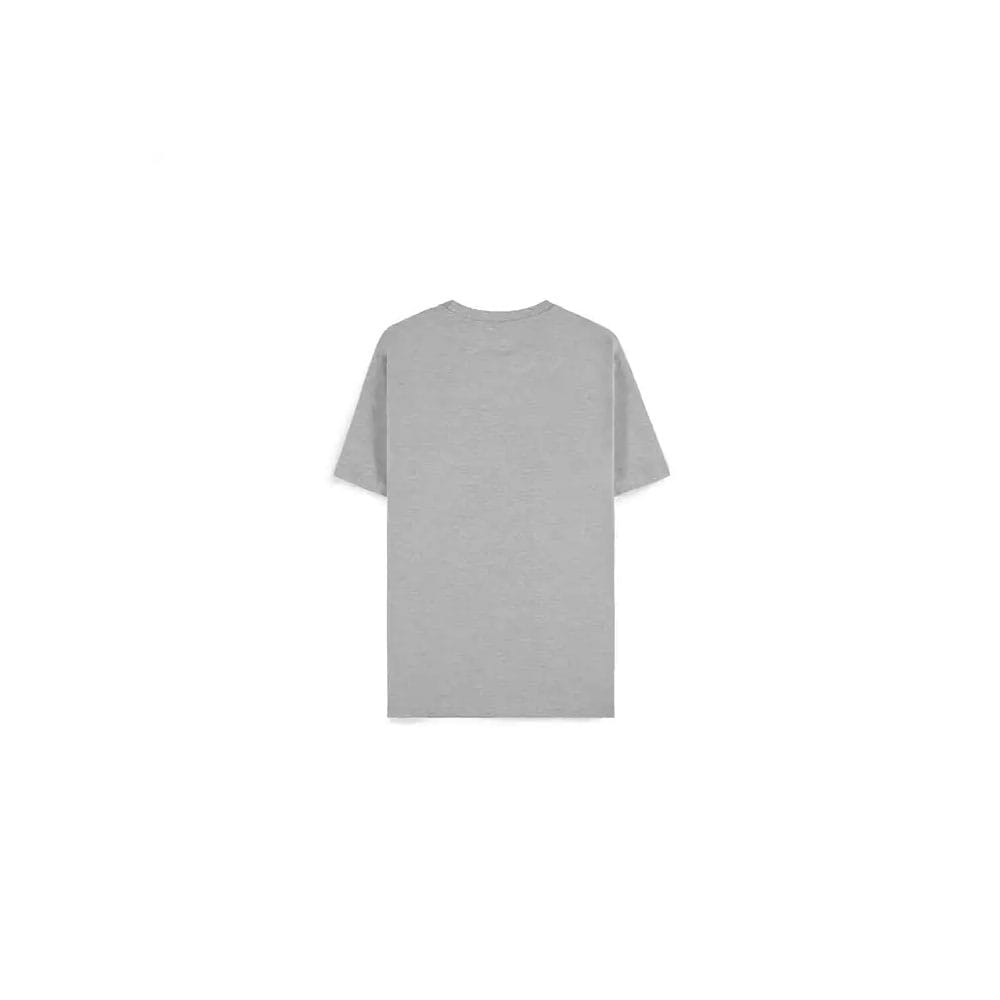 Détail du T-shirt PlayStation O.G Console Gris, texture coton premium, design officiel Difuzed