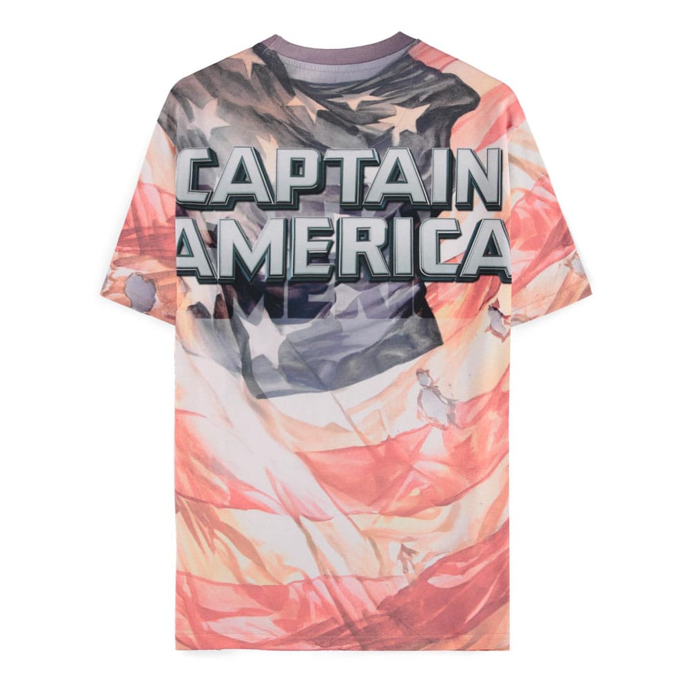 Détail du motif Digital American sur le T-shirt Captain America Brave New World