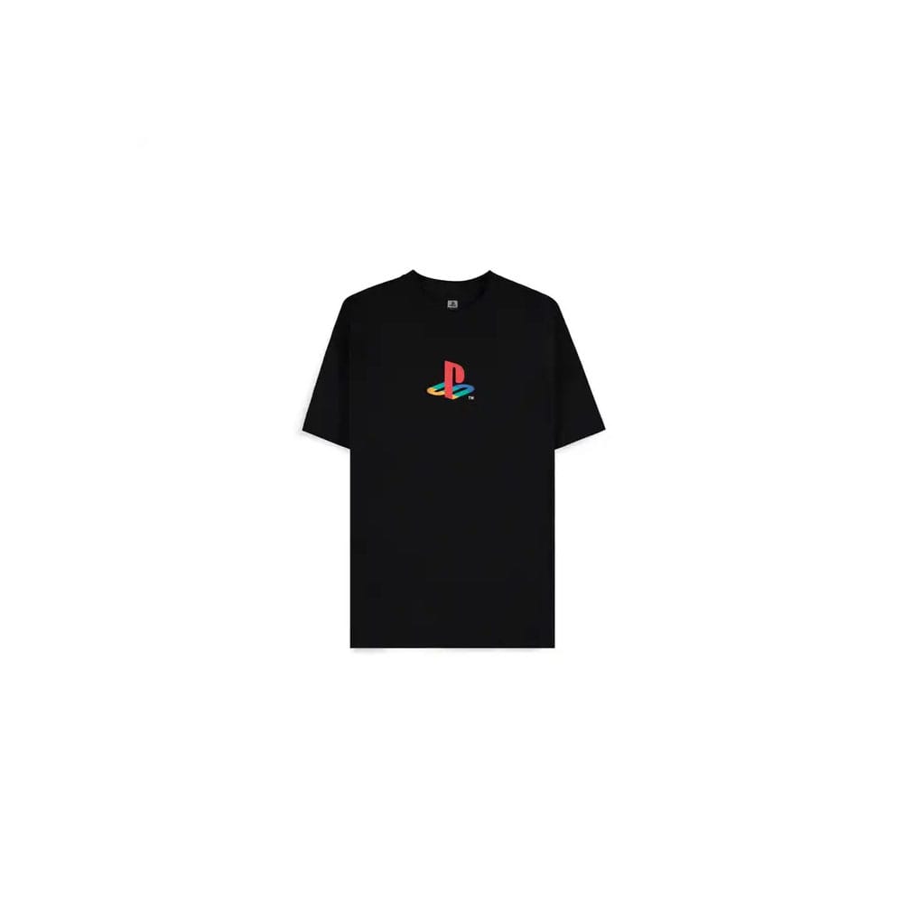 Détail du motif console sur le T-shirt PlayStation officiel en coton