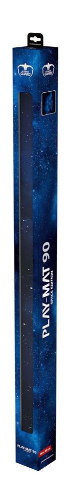 Tapis de jeu Ultimate Guard Mystic Space avec des cartes et dés posés dessus