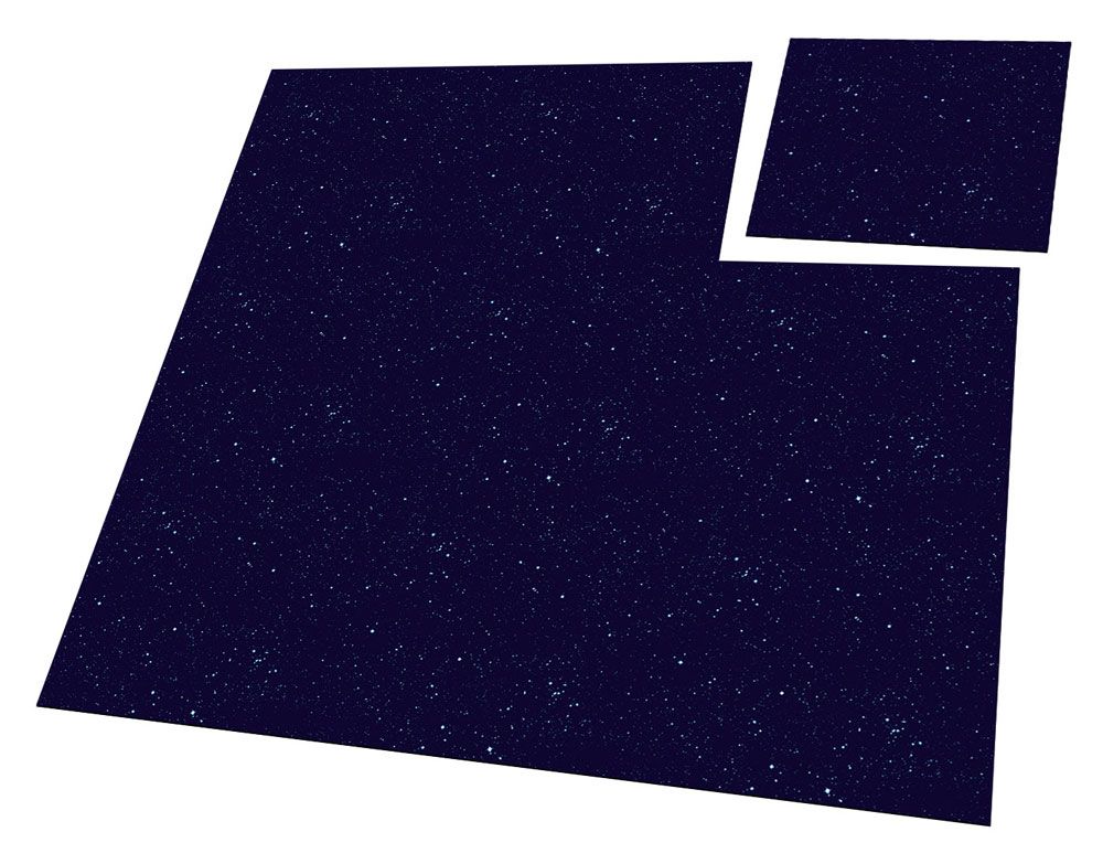 Ultimate Guard Battle-Tiles Dark Space - 9 carreaux de tapis de jeu modulaires 30x30cm