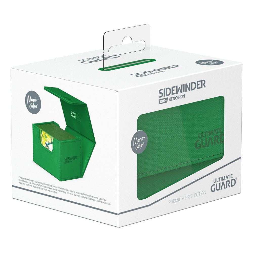 Fermeture magnétique de la deck box Ultimate Guard Sidewinder 100+ verte