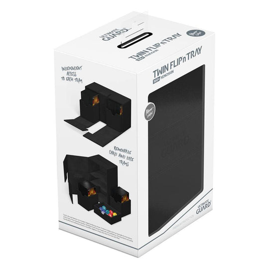 Vue de dessus de la Ultimate Guard Twin Flip'n'Tray 160+ XenoSkin Noir