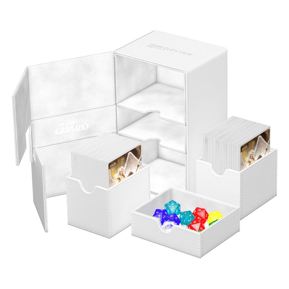 Ultimate Guard Twin Flip'n'Tray 160+ XenoSkin Blanc - Capacité de 160 cartes double-sleeved