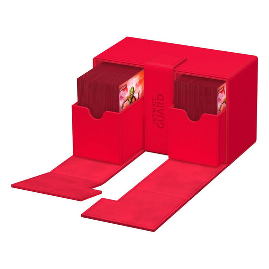Capacité de rangement de 160 cartes double-sleeved dans la Twin Flip'n'Tray