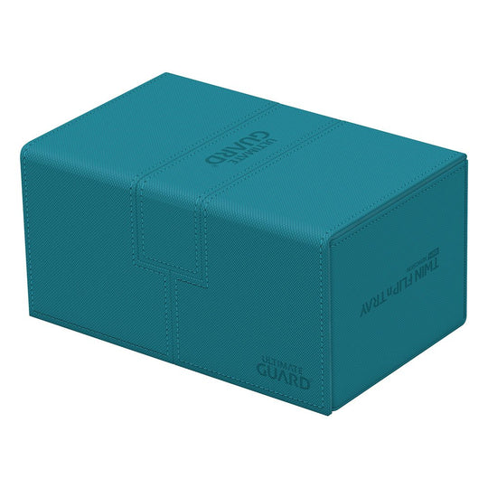 Vue latérale de la Ultimate Guard Twin Flip'n'Tray 160+ avec texture XenoSkin