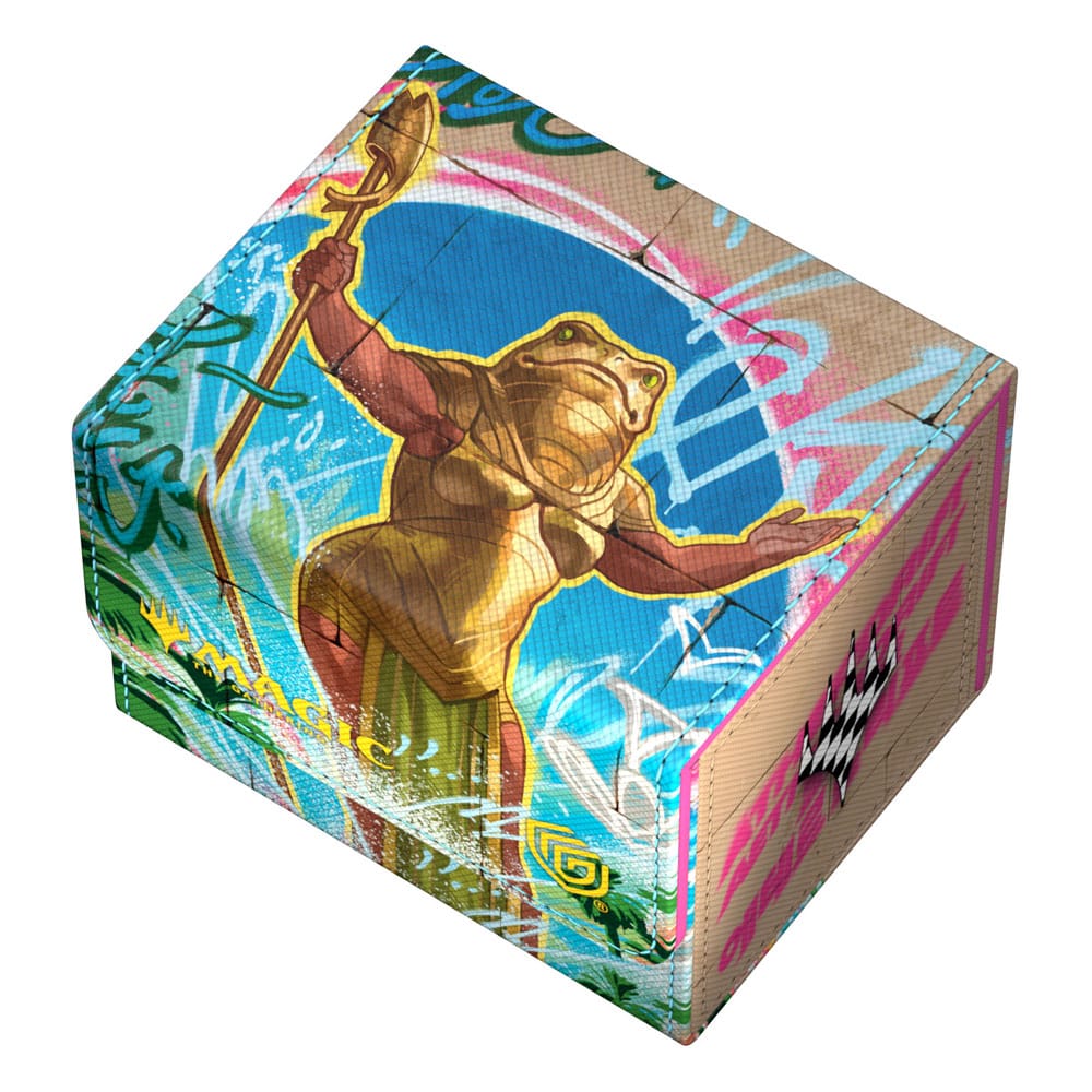 Gros plan sur la texture Xenoskin antidérapante de la boîte Ultimate Guard Sidewinder 100+ Aetherdrift