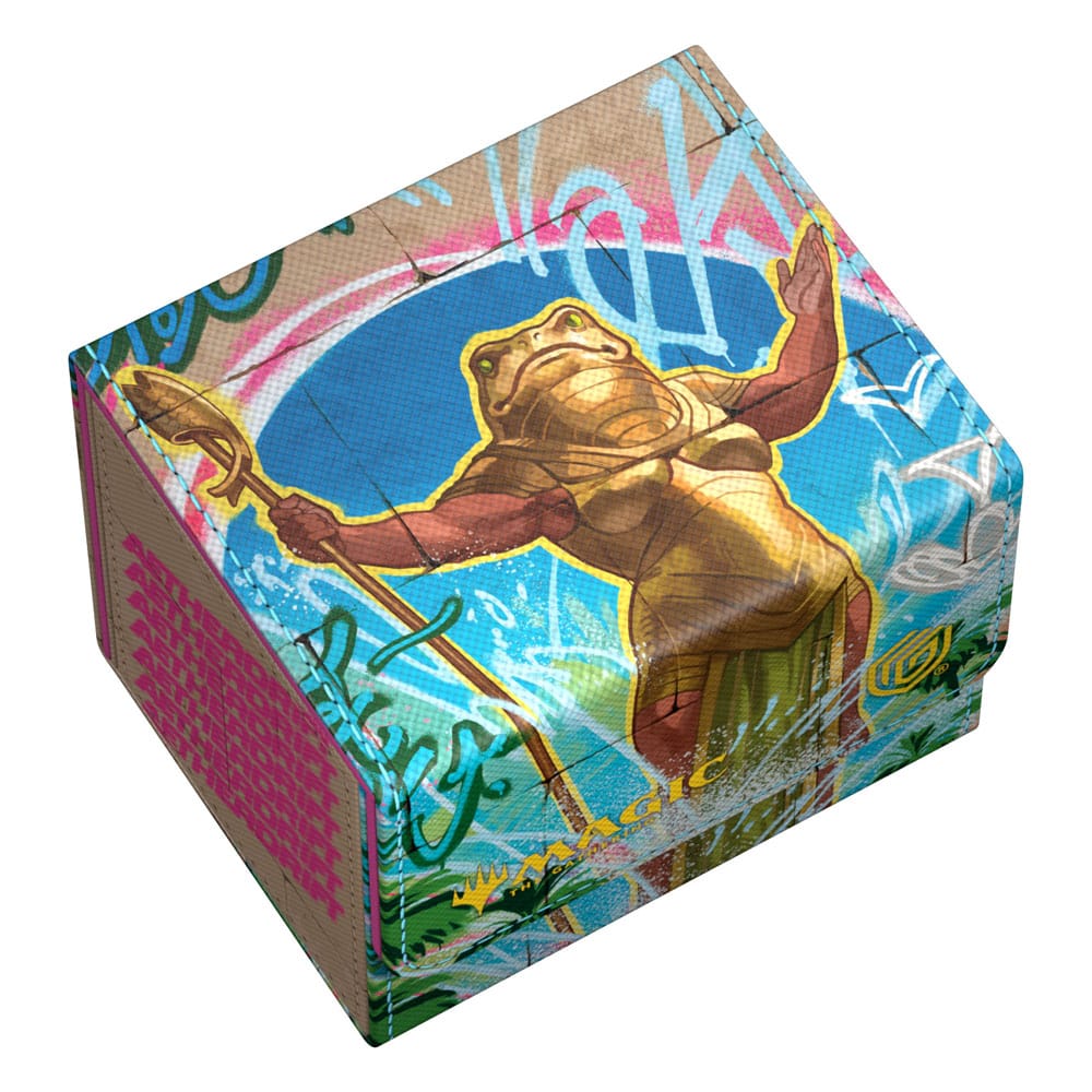 Vue latérale de la boîte Ultimate Guard Sidewinder 100+ Xenoskin fermée, mettant en évidence la robustesse