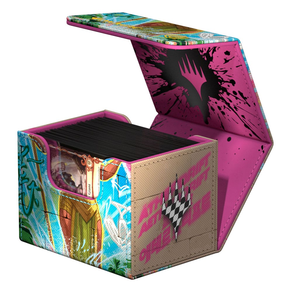 Vue arrière de la boîte Ultimate Guard Sidewinder 100+ Aetherdrift avec le logo Ultimate Guard