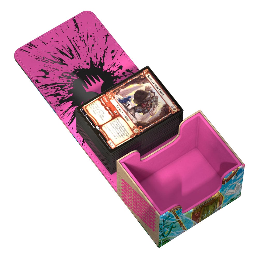 Boîte de deck Ultimate Guard Sidewinder 100+ Xenoskin posée à côté d'autres accessoires Magic: The Gathering