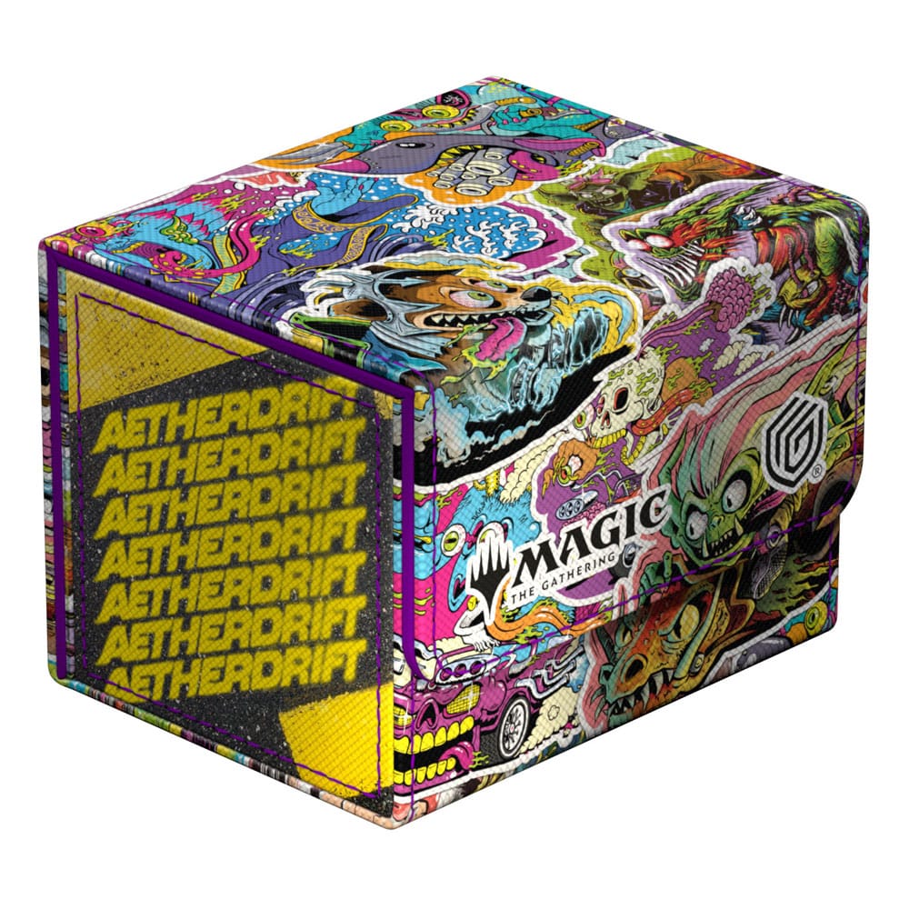 Boîte Ultimate Guard Sidewinder 100+ ouverte, montrant l'intérieur en microfibre et la capacité