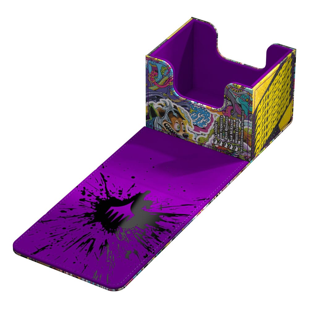 Détail de la doublure intérieure en microfibre premium de la boîte de deck MTG