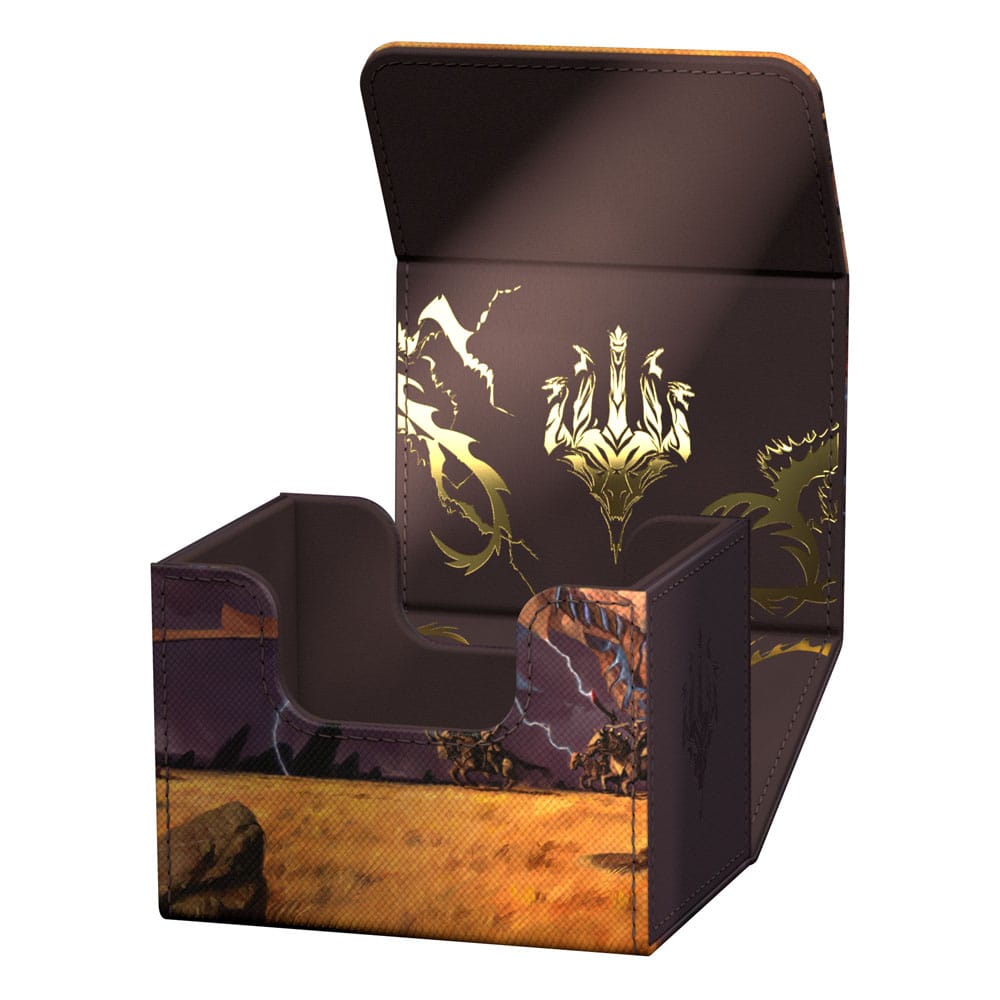 Illustration officielle Tarkir Dragonstorm sur le deck box Ultimate Guard