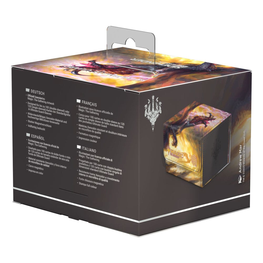 Boîte de deck Sidewinder 100+ Ghostfire à côté d'autres accessoires Ultimate Guard (modularité)