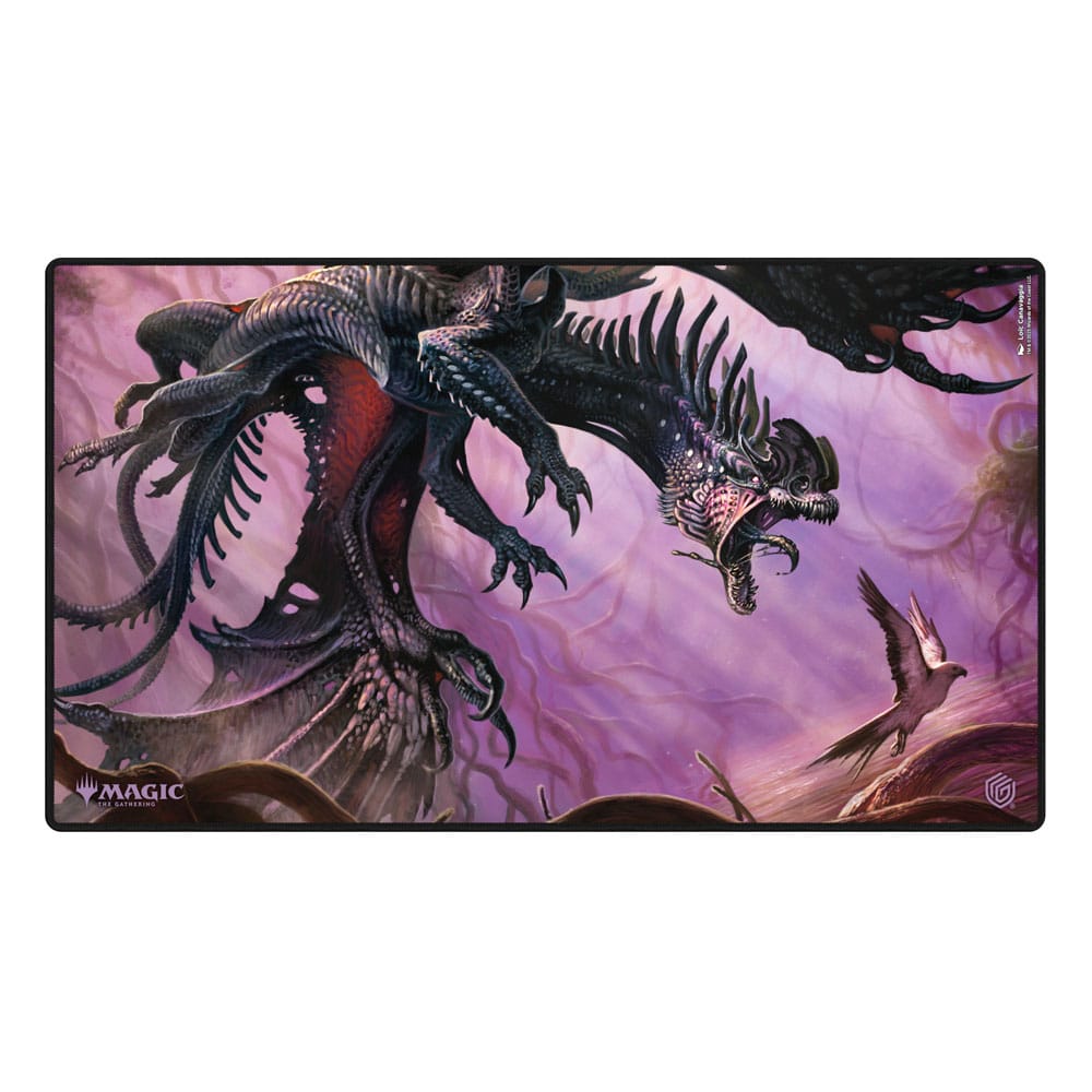 Vue latérale du playmat Ultimate Guard montrant l'épaisseur de 2mm