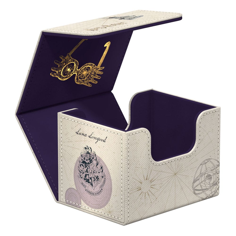 Vue latérale de la deck box Ultimate Guard Sidewinder 100+ Xenoskin Harry Potter Luna Lovegood