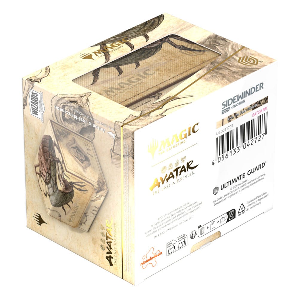 Gros plan sur le logo Ultimate Guard de la boîte Sidewinder 100+ Koh