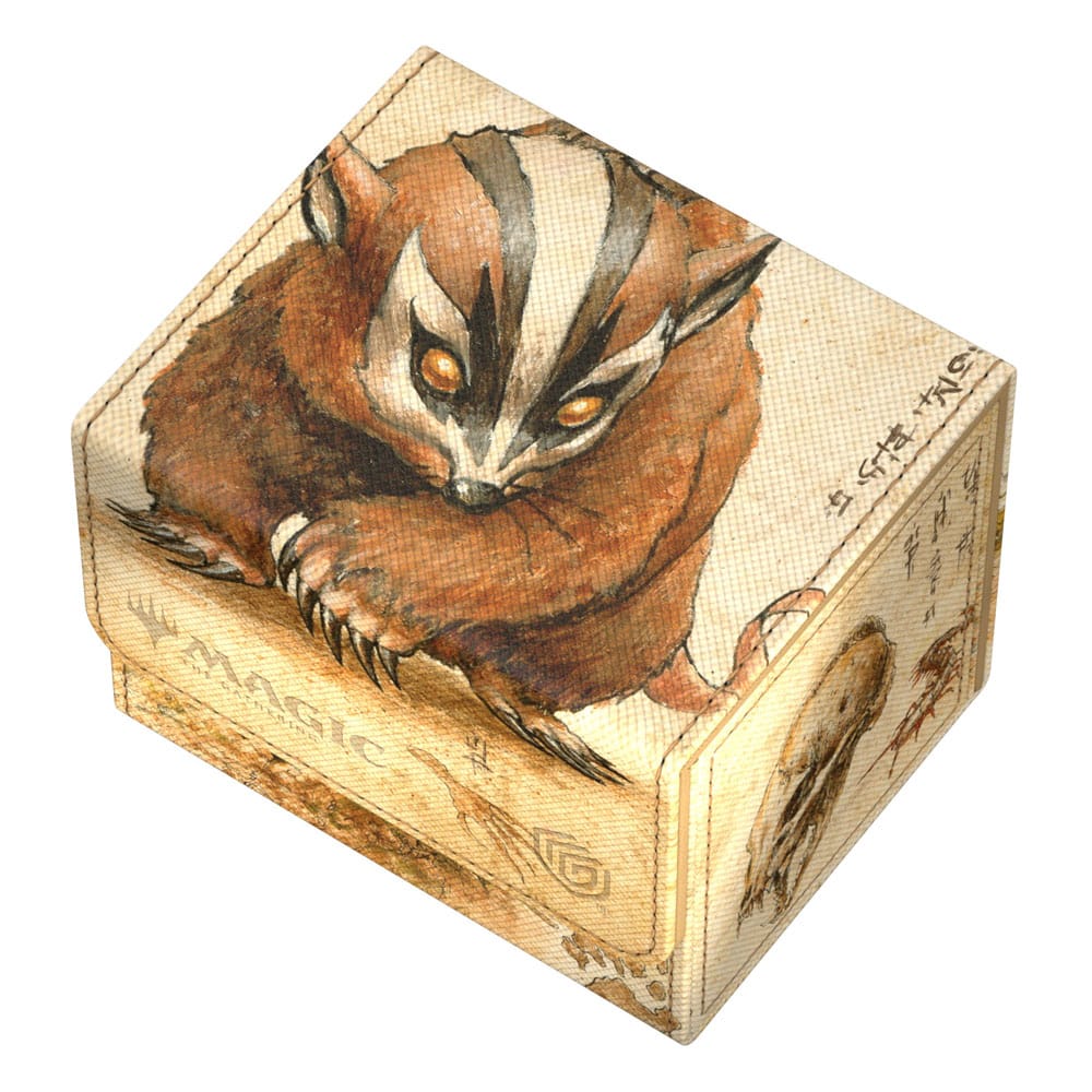 Détail du matériau Xenoskin et de l'illustration Badgermole Cub