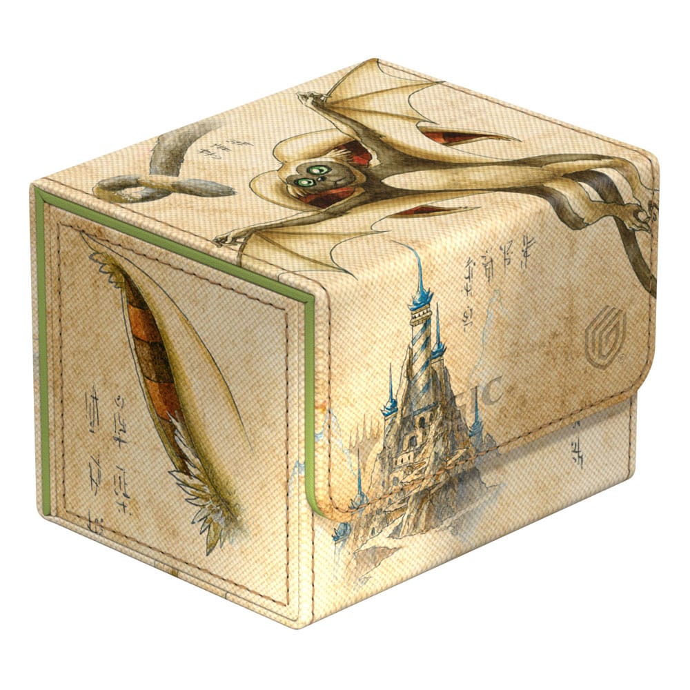 Boîte de deck Ultimate Guard Sidewinder 100+ Xenoskin ouverte avec cartes Magic: The Gathering