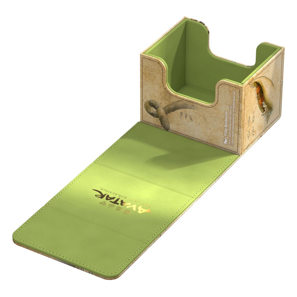 Boîte de deck Ultimate Guard Sidewinder 100+ Xenoskin posée sur une table de jeu