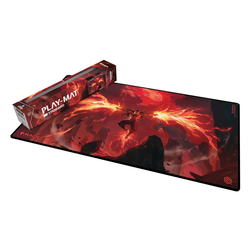 Tapis de jeu Ultimate Guard Ozai en situation, protégeant des cartes Magic: The Gathering