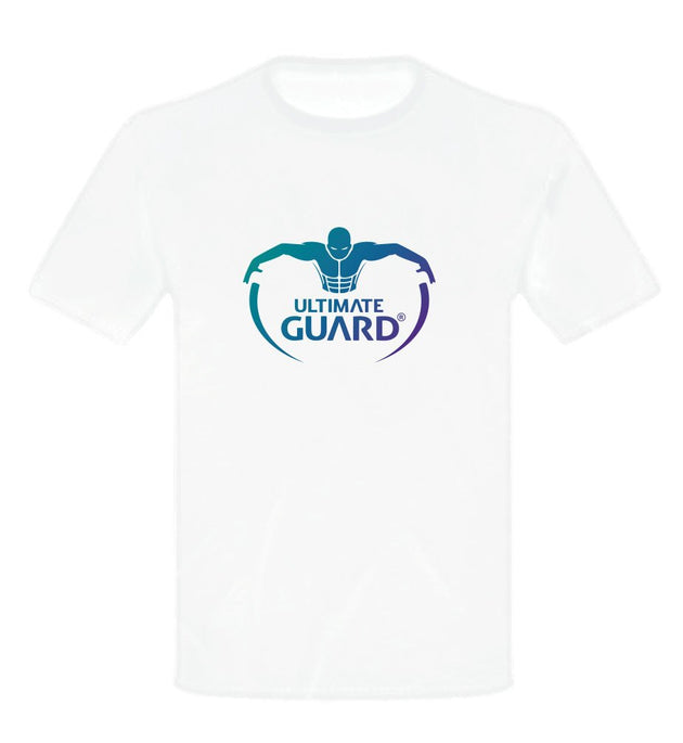 T-shirt Ultimate Guard Logo Blanc XXL en coton premium, vue de face