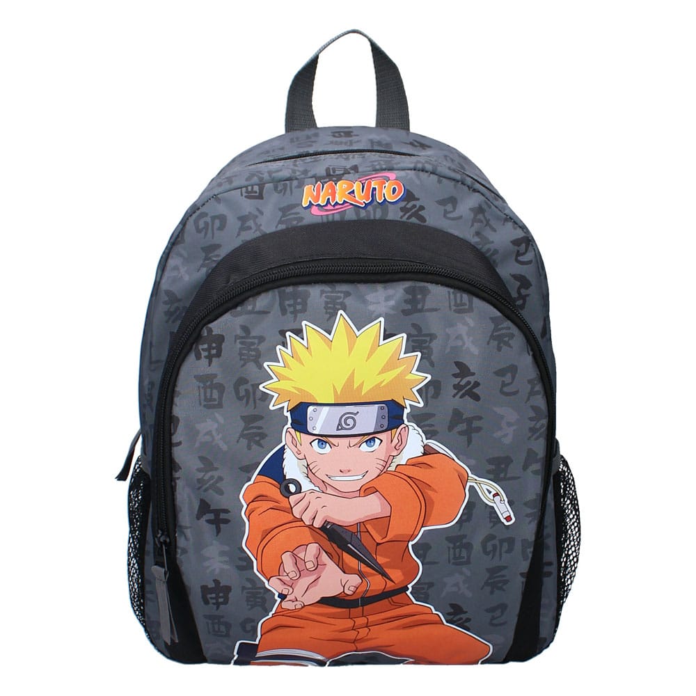 Détail du design 'The Greatest Ninja' sur le sac à dos Naruto Vadobag
